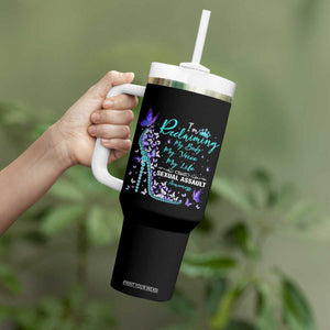 Sexual Assault Awareness Tumbler With Handle I Am Reclaiming My Body My Voice My Life TS14 Print Your Wear