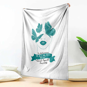 Sexual Assault Awareness Month Throw Blanket I Am Reclaiming My Body My Voice My Life TS14 Print Your Wear
