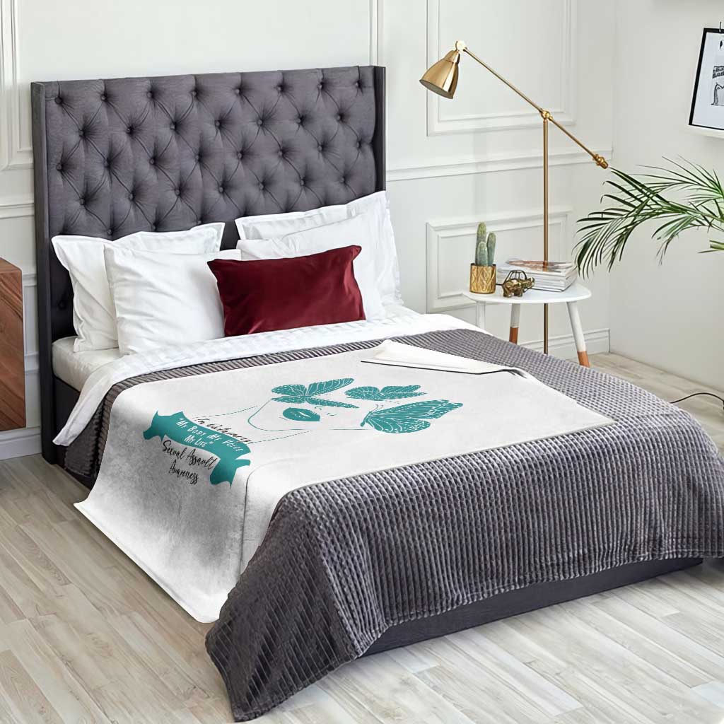 Sexual Assault Awareness Month Throw Blanket I Am Reclaiming My Body My Voice My Life TS14 Print Your Wear