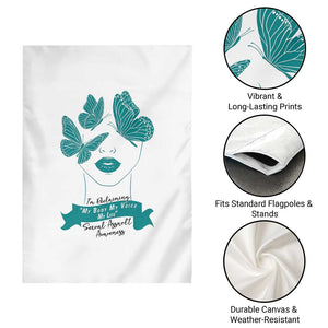 Sexual Assault Awareness Month Garden Flag I Am Reclaiming My Body My Voice My Life TS14 Print Your Wear