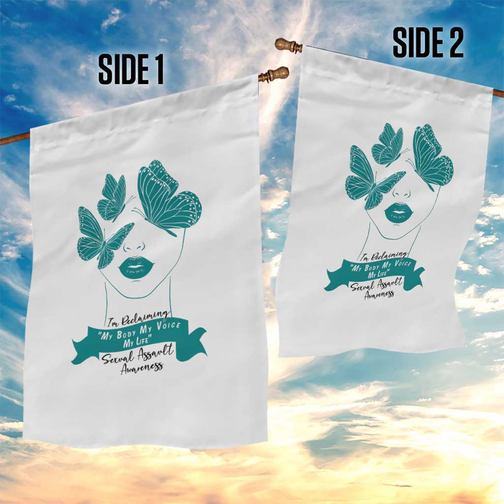 Sexual Assault Awareness Month Garden Flag I Am Reclaiming My Body My Voice My Life TS14 Print Your Wear