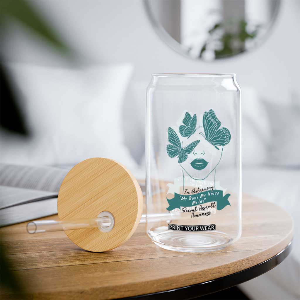 Sexual Assault Awareness Month Glass Can I Am Reclaiming My Body My Voice My Life TS14 Print Your Wear