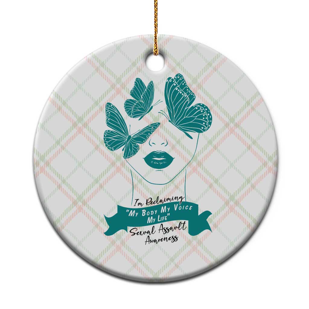 Sexual Assault Awareness Month Ceramic Ornament I Am Reclaiming My Body My Voice My Life TS14 1pc Christmas Plaid Print Your Wear