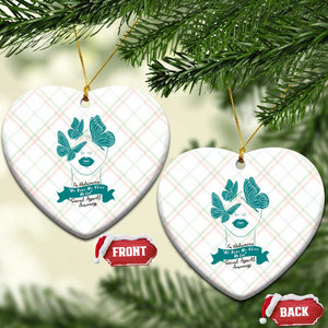 Sexual Assault Awareness Month Ceramic Ornament I Am Reclaiming My Body My Voice My Life TS14 Print Your Wear