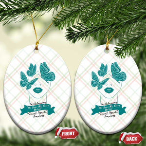 Sexual Assault Awareness Month Ceramic Ornament I Am Reclaiming My Body My Voice My Life TS14 Print Your Wear