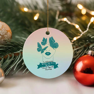 Sexual Assault Awareness Month Ceramic Ornament I Am Reclaiming My Body My Voice My Life TS14 1pc Pastel Print Your Wear