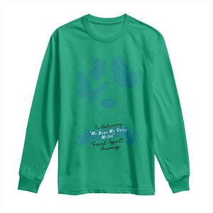 Sexual Assault Awareness Month Long Sleeve Shirt I Am Reclaiming My Body My Voice My Life TS14 Irish Green Print Your Wear