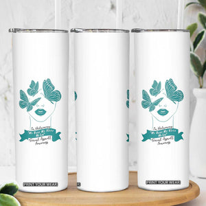 Sexual Assault Awareness Month Skinny Tumbler I Am Reclaiming My Body My Voice My Life TS14 Print Your Wear