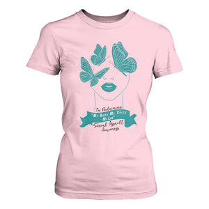 Sexual Assault Awareness Month T Shirt For Women I Am Reclaiming My Body My Voice My Life TS14 Light Pink Print Your Wear