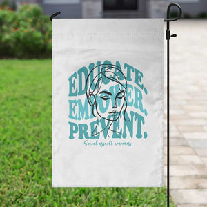 Sexual Assault Awareness Prevention Garden Flag Educate Empower Prevent Women's Right TS14 Print Your Wear