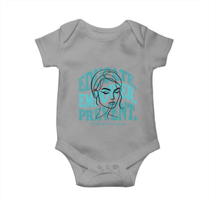 Sexual Assault Awareness Prevention Baby Onesie Educate Empower Prevent Women's Right TS14 Sport Gray Print Your Wear