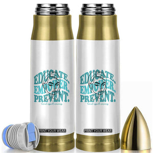 Sexual Assault Awareness Prevention Bullet Tumbler Educate Empower Prevent Women's Right TS14 White Print Your Wear