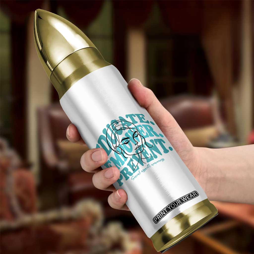 Sexual Assault Awareness Prevention Bullet Tumbler Educate Empower Prevent Women's Right TS14 Print Your Wear