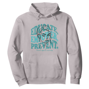 Sexual Assault Awareness Prevention Hoodie Educate Empower Prevent Women's Right TS14 Ice Gray Print Your Wear