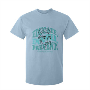 Sexual Assault Awareness Prevention T Shirt For Kid Educate Empower Prevent Women's Right TS14 Light Blue Print Your Wear
