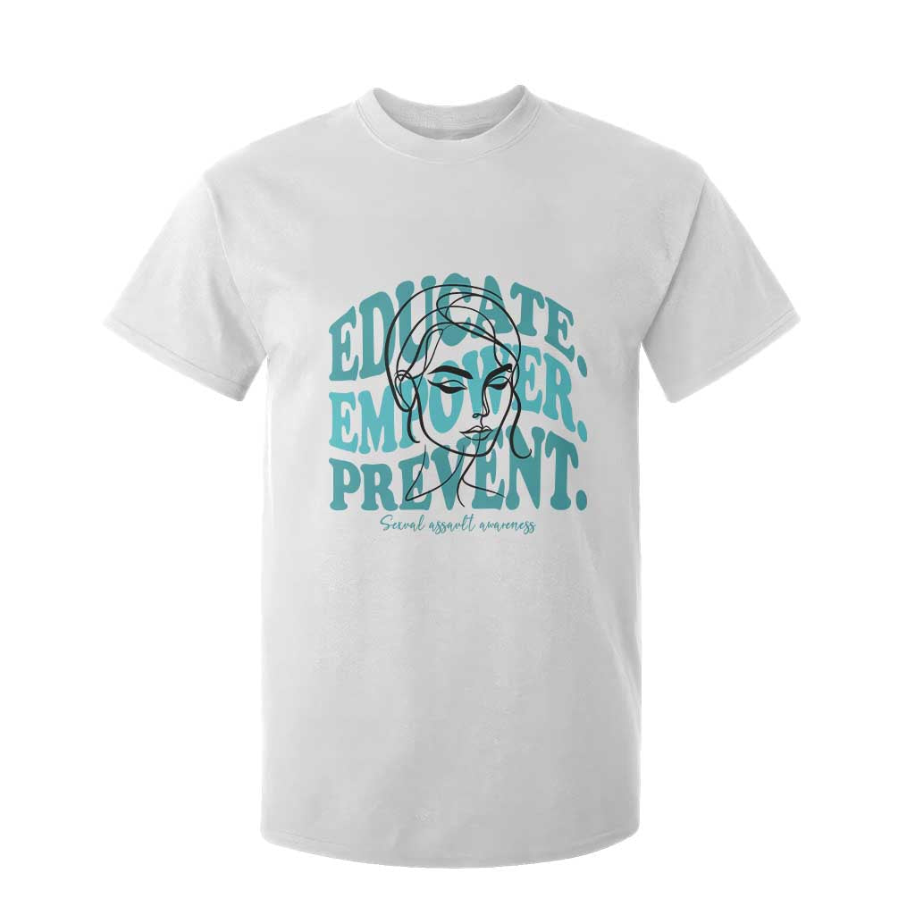 Sexual Assault Awareness Prevention T Shirt For Kid Educate Empower Prevent Women's Right TS14 White Print Your Wear