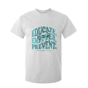 Sexual Assault Awareness Prevention T Shirt For Kid Educate Empower Prevent Women's Right TS14 White Print Your Wear