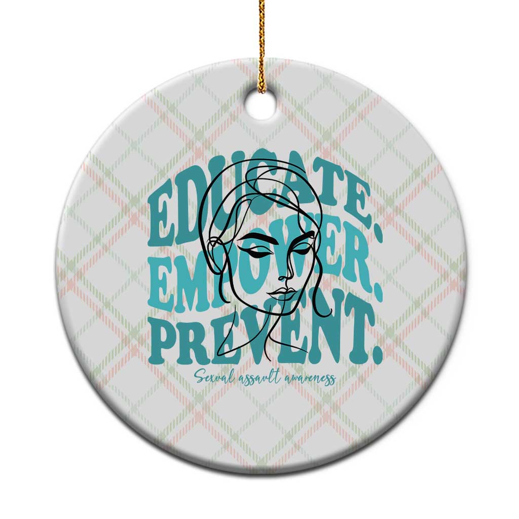 Sexual Assault Awareness Prevention Ceramic Ornament Educate Empower Prevent Women's Right TS14 1pc Christmas Plaid Print Your Wear