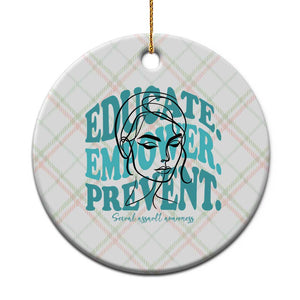 Sexual Assault Awareness Prevention Ceramic Ornament Educate Empower Prevent Women's Right TS14 1pc Christmas Plaid Print Your Wear