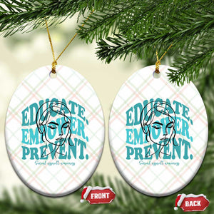 Sexual Assault Awareness Prevention Ceramic Ornament Educate Empower Prevent Women's Right TS14 Print Your Wear