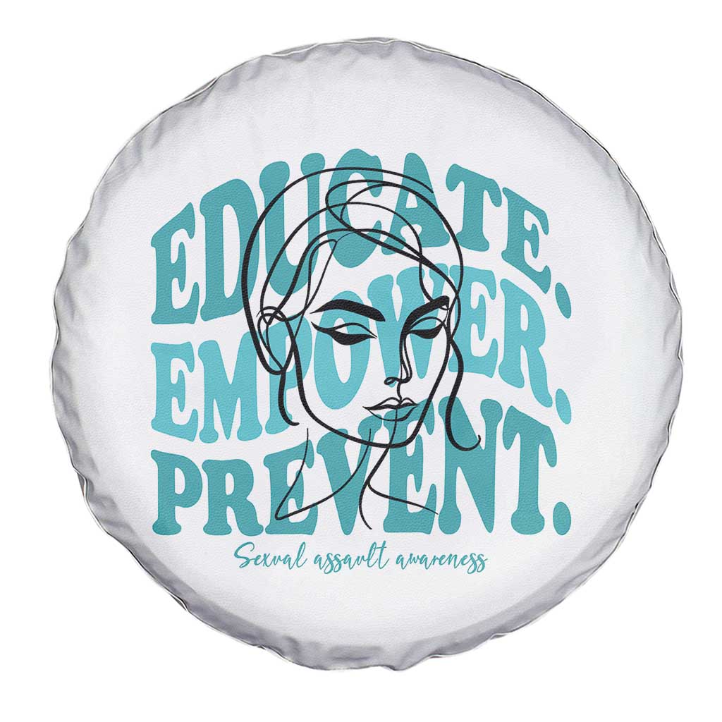 Sexual Assault Awareness Prevention Spare Tire Cover Educate Empower Prevent Women's Right TS14 Print Your Wear