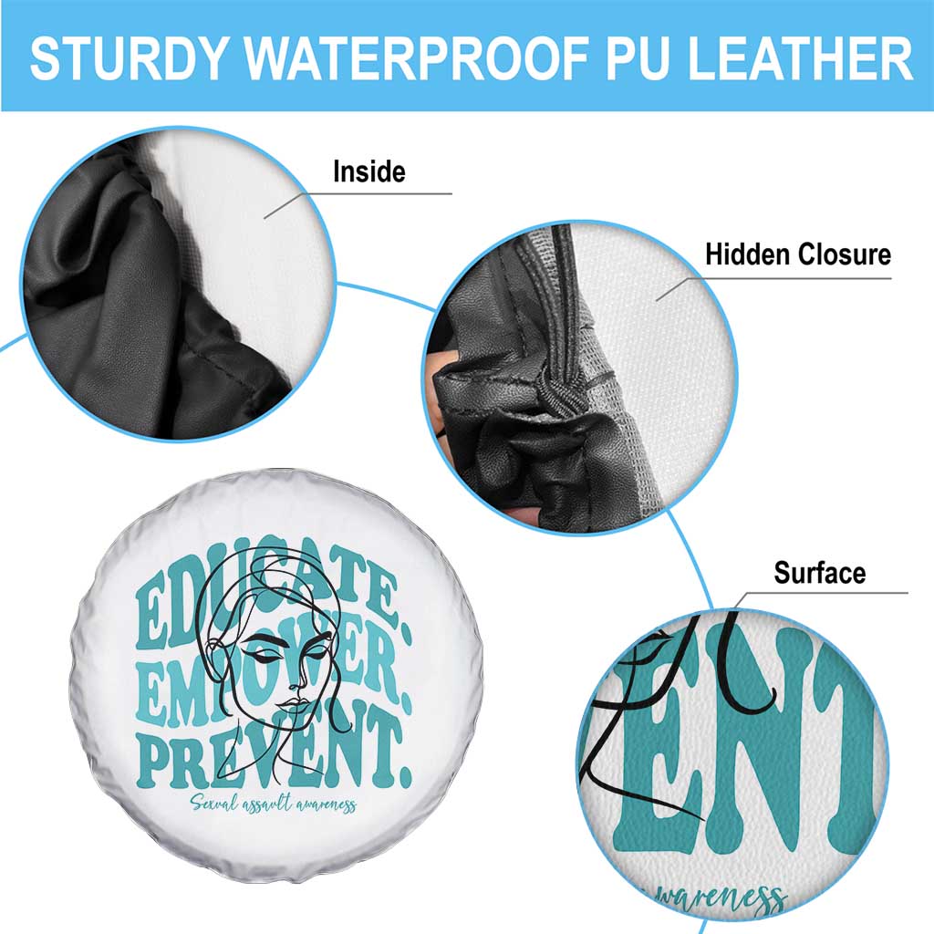 Sexual Assault Awareness Prevention Spare Tire Cover Educate Empower Prevent Women's Right TS14 Print Your Wear