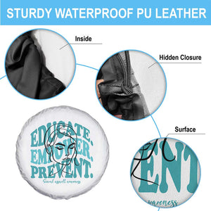 Sexual Assault Awareness Prevention Spare Tire Cover Educate Empower Prevent Women's Right TS14 Print Your Wear