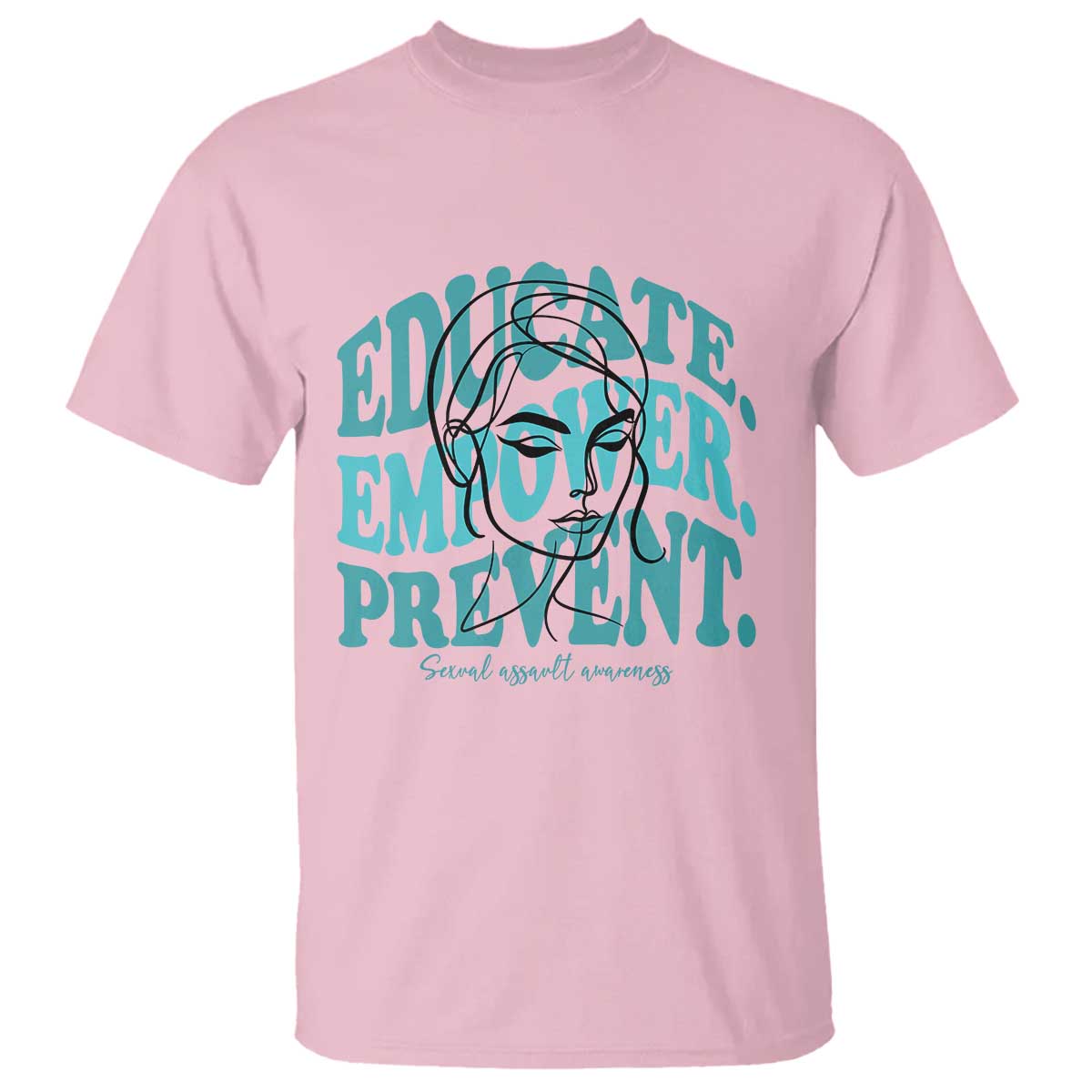 Sexual Assault Awareness Prevention T Shirt Educate Empower Prevent Women's Right TS14 Light Pink Print Your Wear