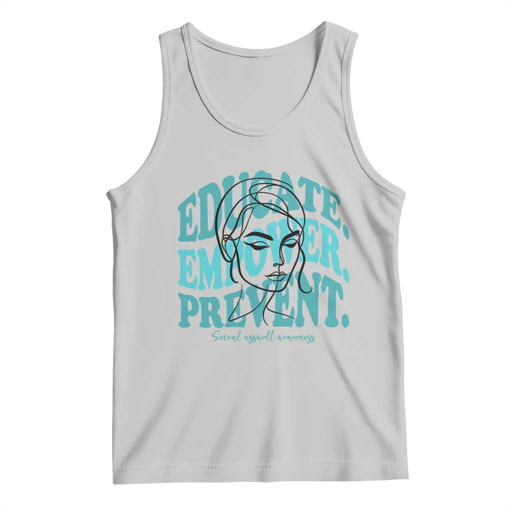 Sexual Assault Awareness Prevention Tank Top Educate Empower Prevent Women's Right TS14 Ash Print Your Wear