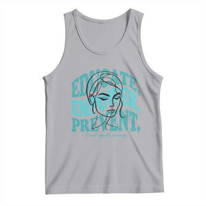 Sexual Assault Awareness Prevention Tank Top Educate Empower Prevent Women's Right TS14 Athletic Heather Print Your Wear