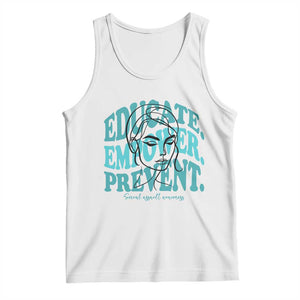 Sexual Assault Awareness Prevention Tank Top Educate Empower Prevent Women's Right TS14 White Print Your Wear