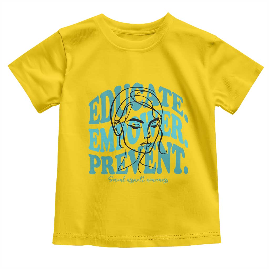 Sexual Assault Awareness Prevention Toddler T Shirt Educate Empower Prevent Women's Right TS14 Daisy Print Your Wear