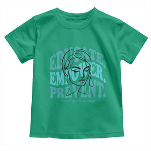 Sexual Assault Awareness Prevention Toddler T Shirt Educate Empower Prevent Women's Right TS14 Irish Green Print Your Wear