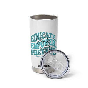 Sexual Assault Awareness Prevention Tumbler Cup Educate Empower Prevent Women's Right TS14 Print Your Wear