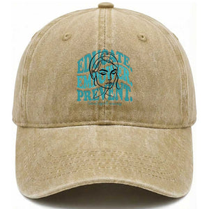 Sexual Assault Awareness Prevention Washed Cotton Baseball Cap Educate Empower Prevent Women's Right TS14 Washed Cap Universal Fit Khaki Print Your Wear