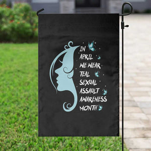 Sexual Assault Awareness Month Garden Flag In April We Wear Teal Ribbon TS14 Print Your Wear