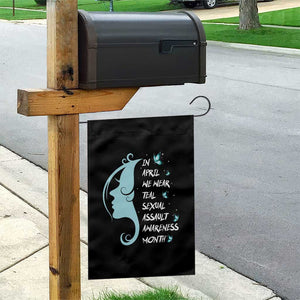 Sexual Assault Awareness Month Garden Flag In April We Wear Teal Ribbon TS14 Print Your Wear