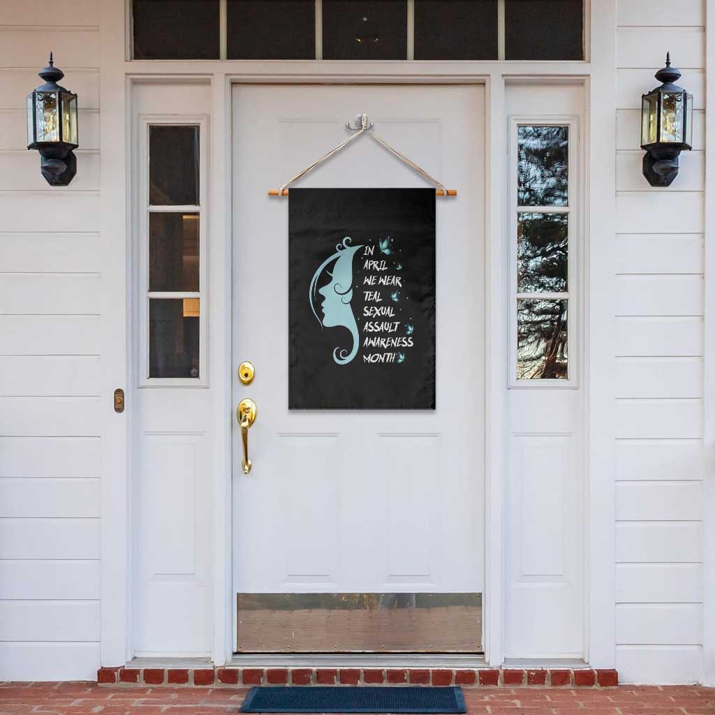 Sexual Assault Awareness Month Garden Flag In April We Wear Teal Ribbon TS14 Print Your Wear
