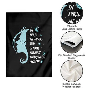 Sexual Assault Awareness Month Garden Flag In April We Wear Teal Ribbon TS14 Print Your Wear