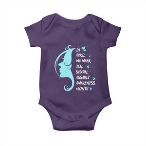 Sexual Assault Awareness Month Baby Onesie In April We Wear Teal Ribbon TS14 Purple Print Your Wear