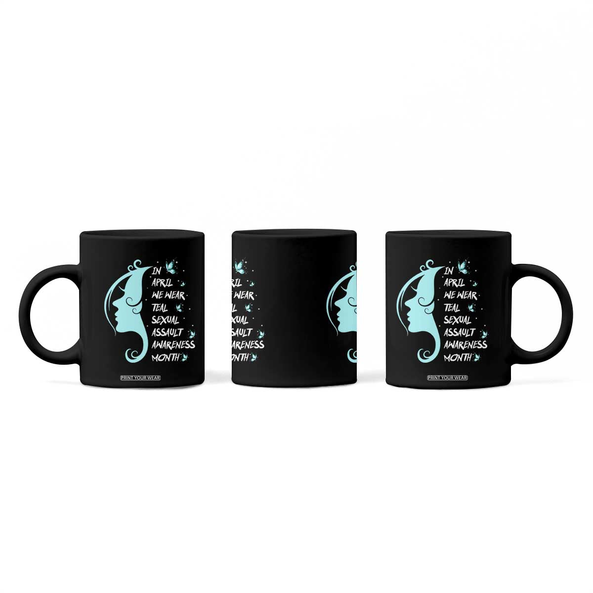 Sexual Assault Awareness Month Coffee Mug In April We Wear Teal Ribbon TS14 Print Your Wear