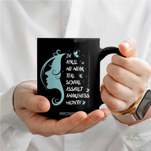 Sexual Assault Awareness Month Coffee Mug In April We Wear Teal Ribbon TS14 Print Your Wear