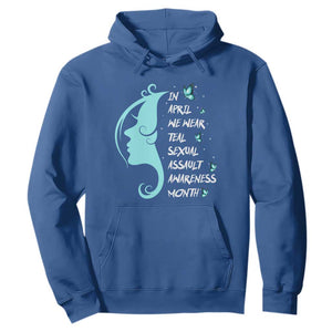 Sexual Assault Awareness Month Hoodie In April We Wear Teal Ribbon TS14 Royal Blue Print Your Wear