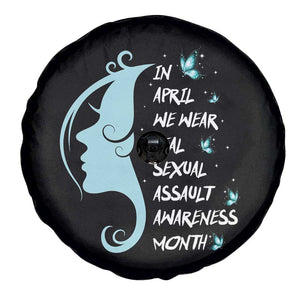 Sexual Assault Awareness Month Spare Tire Cover In April We Wear Teal Ribbon TS14 Print Your Wear