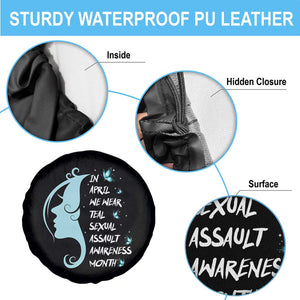 Sexual Assault Awareness Month Spare Tire Cover In April We Wear Teal Ribbon TS14 Print Your Wear
