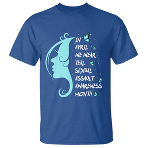 Sexual Assault Awareness Month T Shirt In April We Wear Teal Ribbon TS14 Royal Blue Print Your Wear