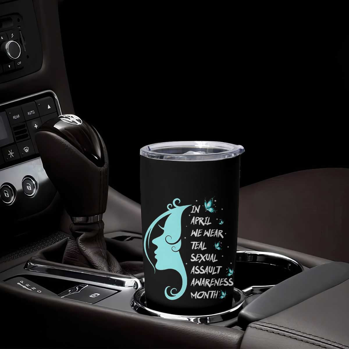 Sexual Assault Awareness Month Tumbler Cup In April We Wear Teal Ribbon TS14 Print Your Wear