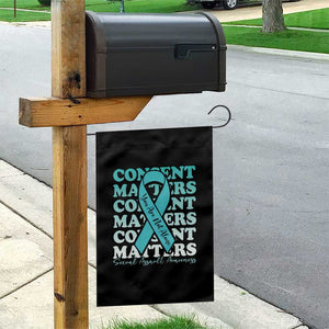 Sexual Assault Awareness Month Garden Flag Teal Ribbon Consent Matters You Are Not Alone TS14 Print Your Wear