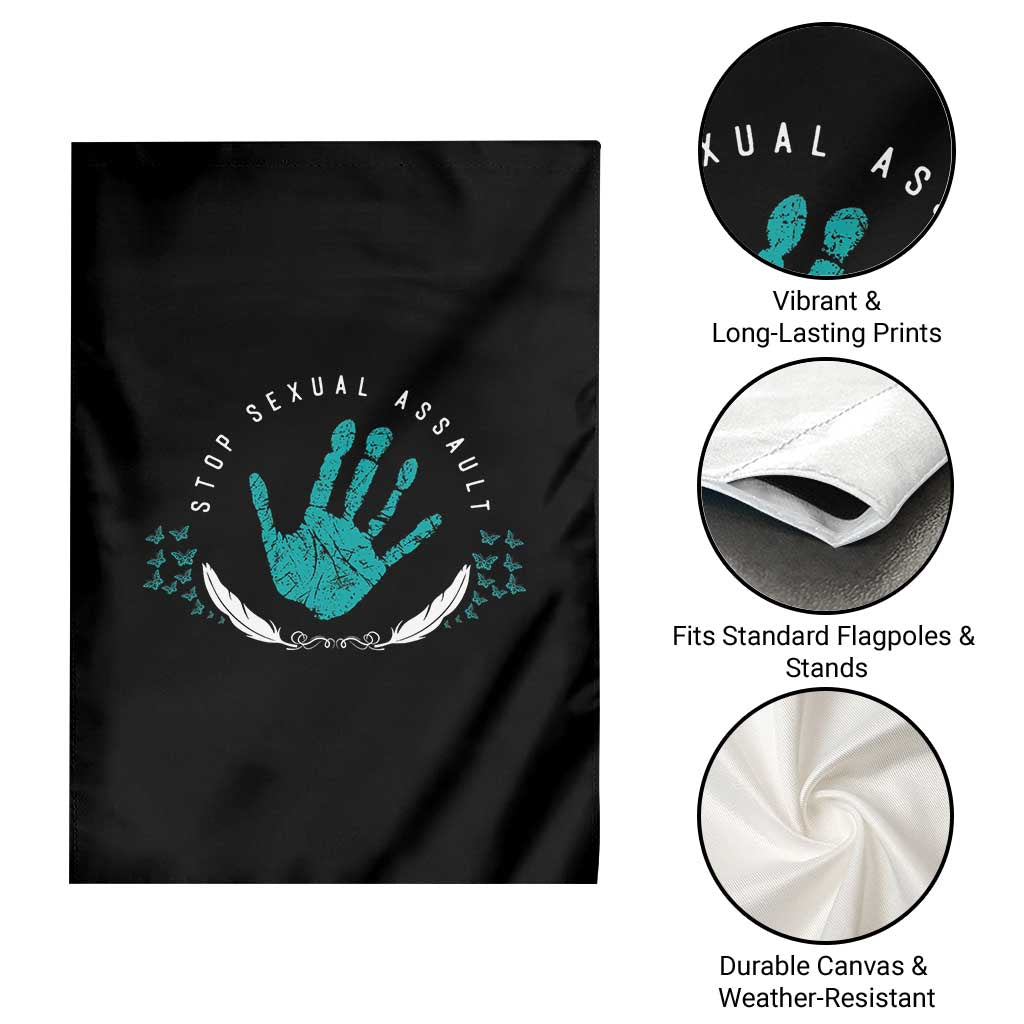 Stop Sexual Assault Awareness Survivor Garden Flag TS14 Print Your Wear