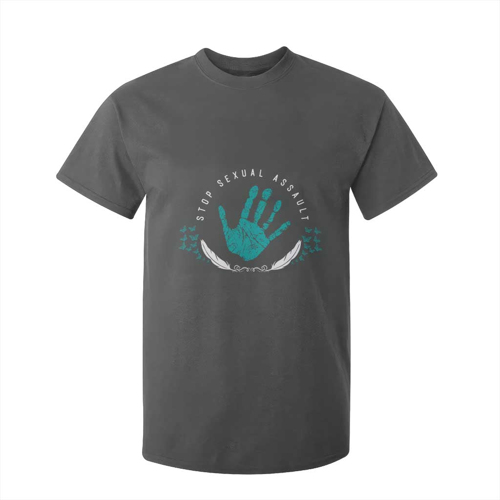 Stop Sexual Assault Awareness Survivor T Shirt For Kid TS14 Dark Heather Print Your Wear